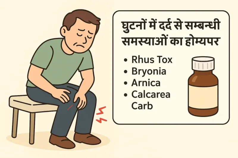 घुटनों के दर्द का होम्योपैथी उपचार | Homeopathy for Knee Pain